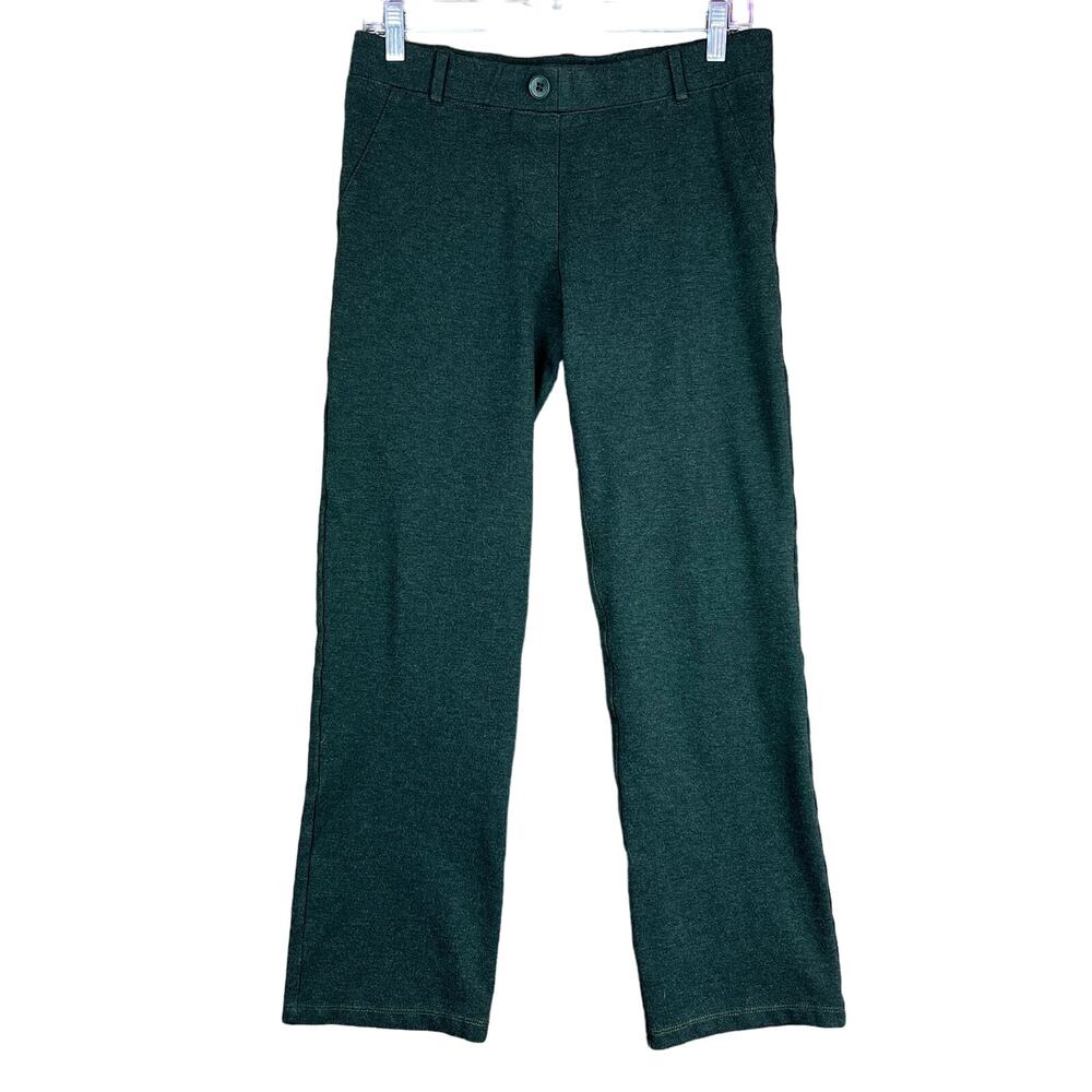 Betabrand Womens Pants Forest Green Pull On Rayon Straight Leg Petite Medium